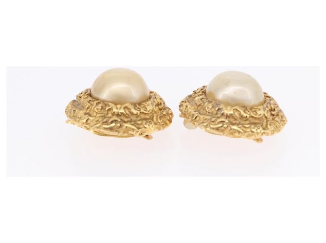 Orecchini CHANEL Metallo Tono Oro CC Auth 198820 - vista 13