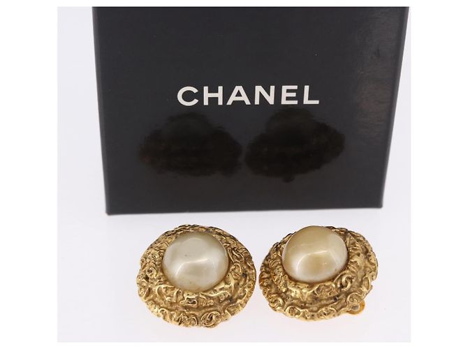 Orecchini CHANEL Metallo Tono Oro CC Auth 198820 - vista 14