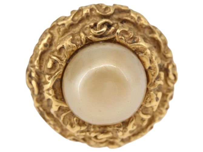 Orecchini CHANEL Metallo Tono Oro CC Auth 198820 - vista 2