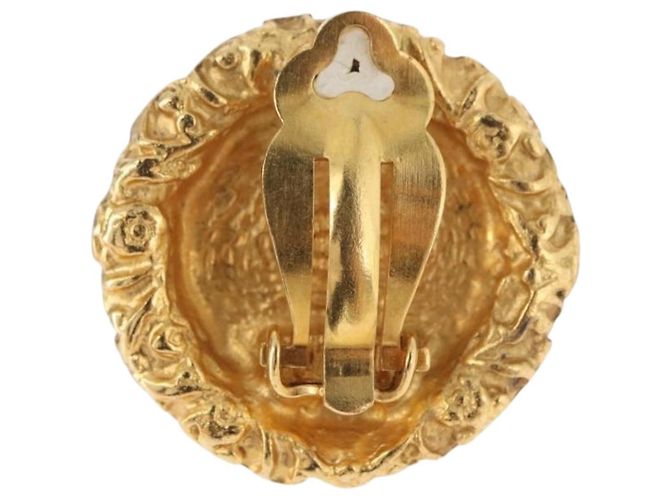 Orecchini CHANEL Metallo Tono Oro CC Auth 198820 - vista 3