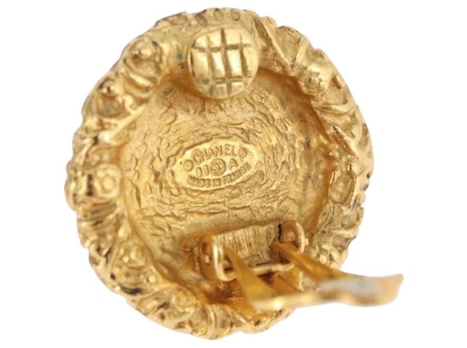 Orecchini CHANEL Metallo Tono Oro CC Auth 198820 - vista 4