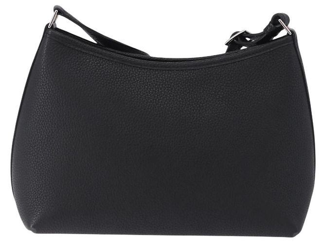 Hermès Borsa a tracolla HERMES Berlango in pelle nera argento Auth 196666V Nero - vista 13