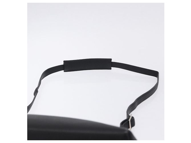 Hermès Borsa a tracolla HERMES Berlango in pelle nera argento Auth 196666V Nero - vista 14