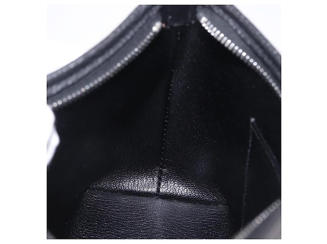 Hermès Borsa a tracolla HERMES Berlango in pelle nera argento Auth 196666V Nero - vista 21