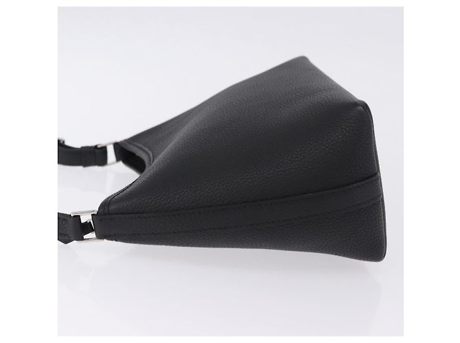Hermès Borsa a tracolla HERMES Berlango in pelle nera argento Auth 196666V Nero - vista 4