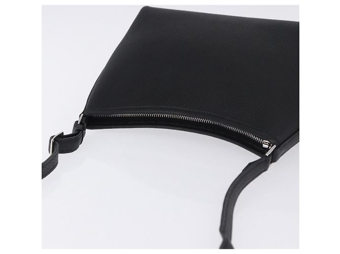 Hermès Borsa a tracolla HERMES Berlango in pelle nera argento Auth 196666V Nero - vista 6