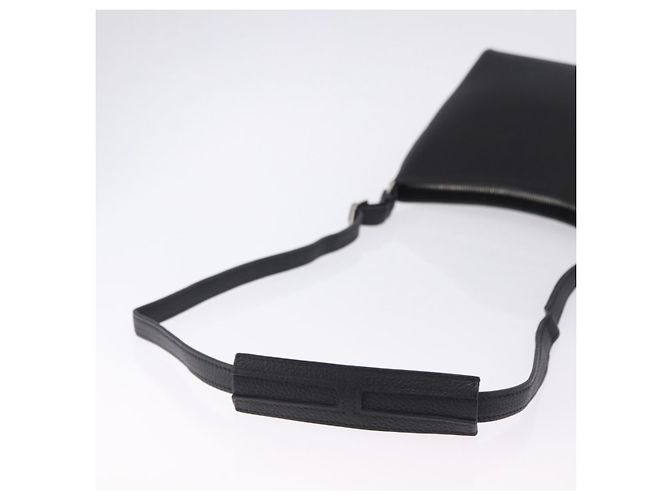 Hermès Borsa a tracolla HERMES Berlango in pelle nera argento Auth 196666V Nero - vista 8