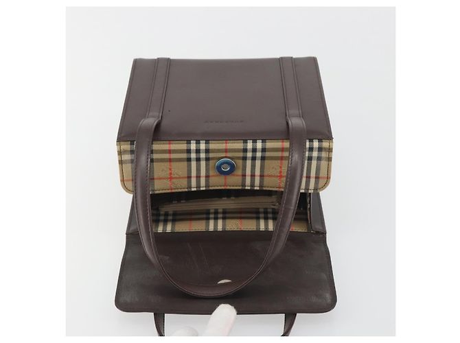 Borsa a mano BURBERRY Patent Brown Auth BA14996 Marrone - vista 11