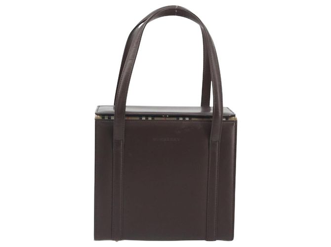 Borsa a mano BURBERRY Patent Brown Auth BA14996 Marrone - vista 13