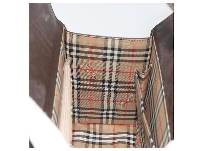 Borsa a mano BURBERRY Patent Brown Auth BA14996 Marrone - vista 19