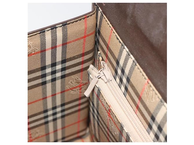 Borsa a mano BURBERRY Patent Brown Auth BA14996 Marrone - vista 21