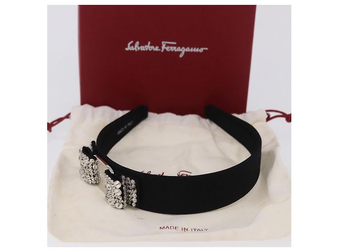 Salvatore Ferragamo Vala Katyusha Canvas Black Auth BA15218A Nero - vista 10