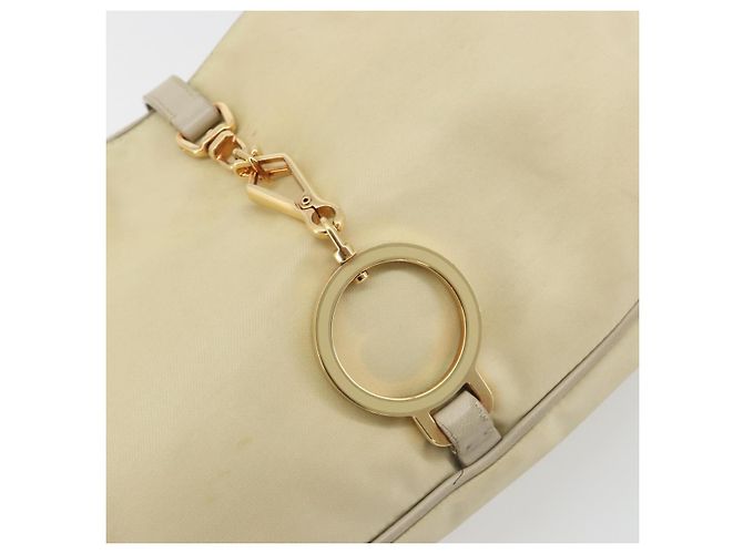 Borsa a tracolla PRADA Nylon Ivory Gold Auth 197466A D'oro Crudo - vista 10