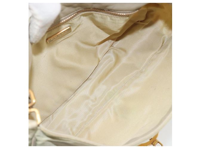 Borsa a tracolla PRADA Nylon Ivory Gold Auth 197466A D'oro Crudo - vista 11