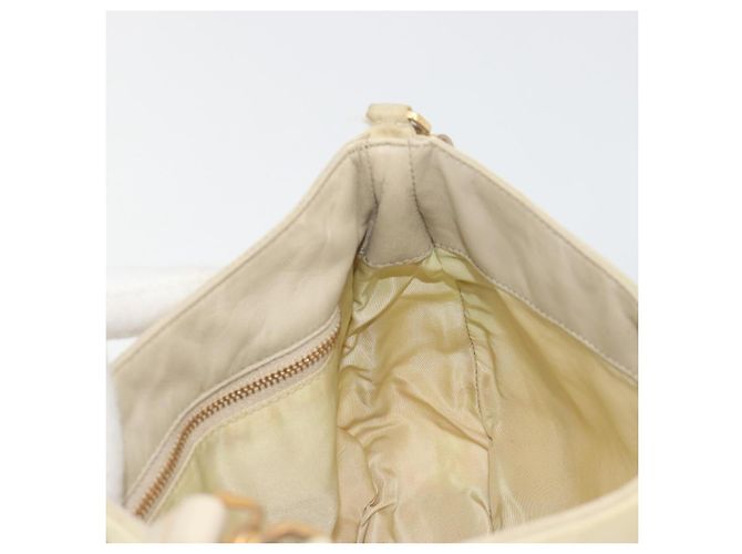 Borsa a tracolla PRADA Nylon Ivory Gold Auth 197466A D'oro Crudo - vista 20