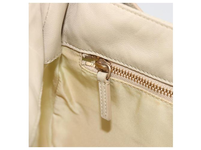 Borsa a tracolla PRADA Nylon Ivory Gold Auth 197466A D'oro Crudo - vista 22