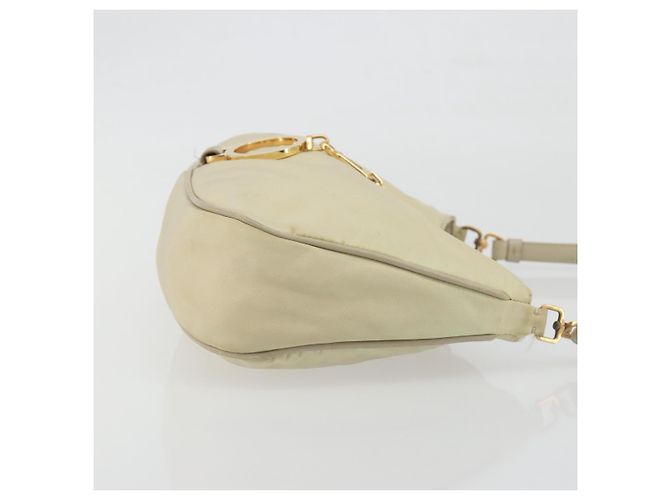 Borsa a tracolla PRADA Nylon Ivory Gold Auth 197466A D'oro Crudo - vista 3
