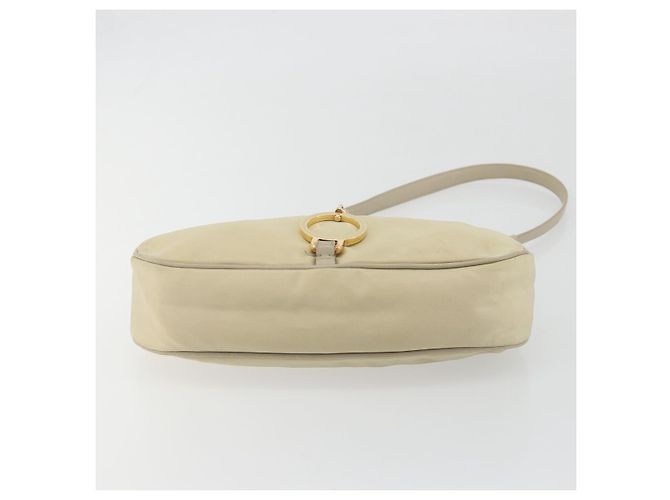 Borsa a tracolla PRADA Nylon Ivory Gold Auth 197466A D'oro Crudo - vista 5