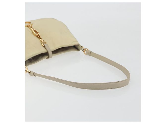 Borsa a tracolla PRADA Nylon Ivory Gold Auth 197466A D'oro Crudo - vista 7