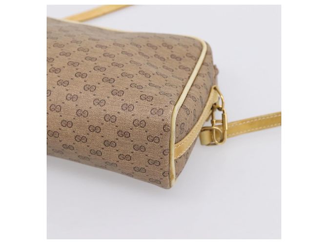 Borsa a tracolla GUCCI Micro GG PVC Pelle Beige Tono Oro 007 87 0012 Auth ep15721 - vista 15