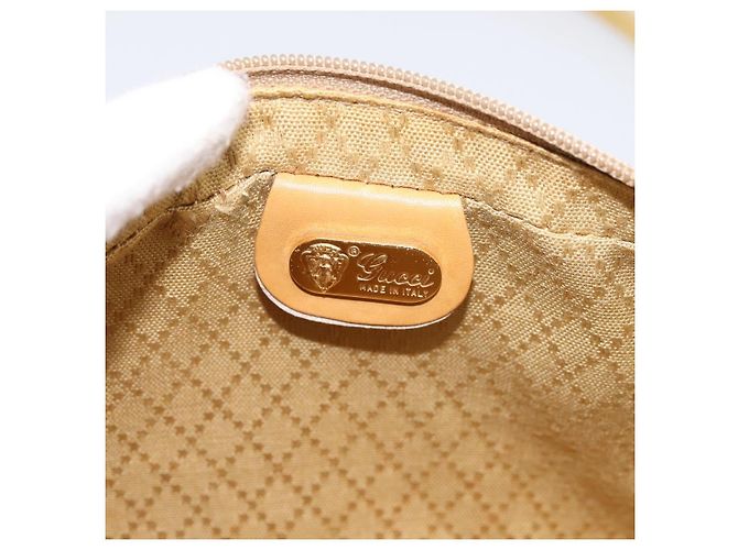 Borsa a tracolla GUCCI Micro GG PVC Pelle Beige Tono Oro 007 87 0012 Auth ep15721 - vista 17