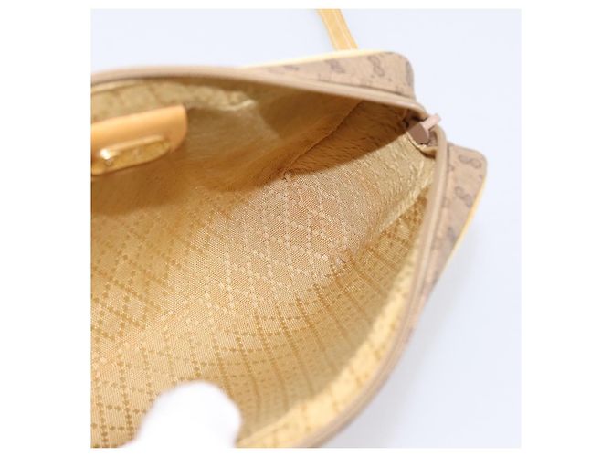 Borsa a tracolla GUCCI Micro GG PVC Pelle Beige Tono Oro 007 87 0012 Auth ep15721 - vista 18