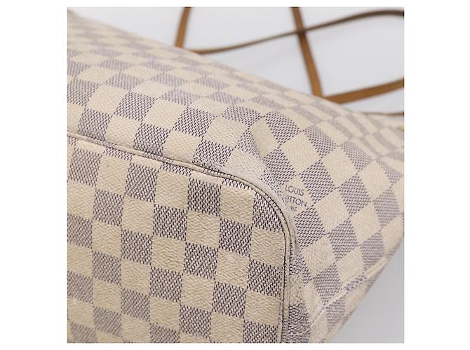 Borsa Tote LOUIS VUITTON Damier Azur Neverfull MM N41605 LV Auth 197196 - vista 16