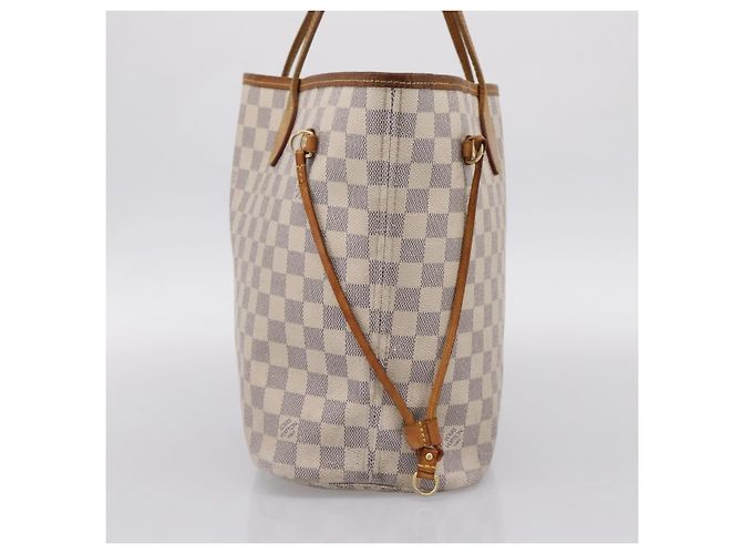 Borsa Tote LOUIS VUITTON Damier Azur Neverfull MM N41605 LV Auth 197196 - vista 4