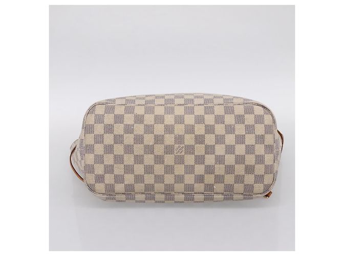 Borsa Tote LOUIS VUITTON Damier Azur Neverfull MM N41605 LV Auth 197196 - vista 5