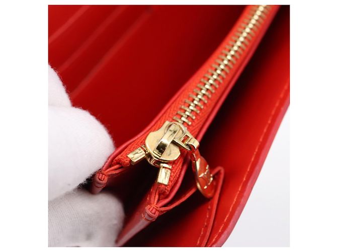 LOUIS VUITTON Vernis Portefeuille Sarah Wallet Orenge Sunset M93634 Auth BA15265 - vista 10