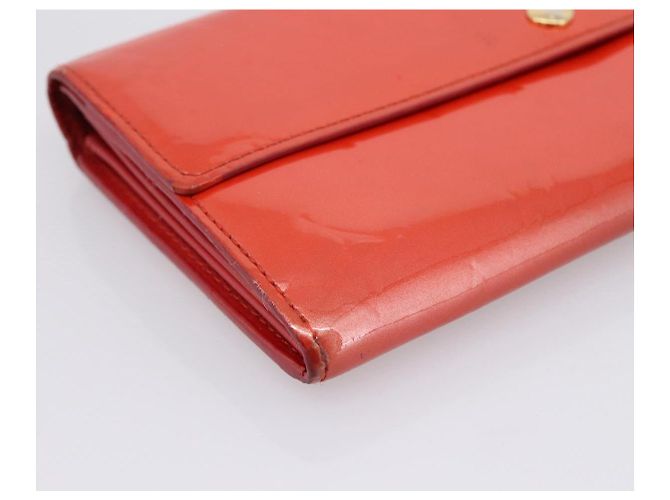 LOUIS VUITTON Vernis Portefeuille Sarah Wallet Orenge Sunset M93634 Auth BA15265 - vista 14