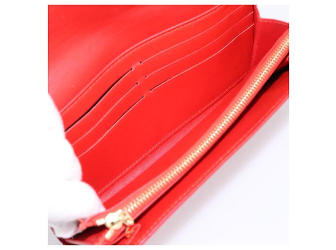 LOUIS VUITTON Vernis Portefeuille Sarah Wallet Orenge Sunset M93634 Auth BA15265 - vista 18