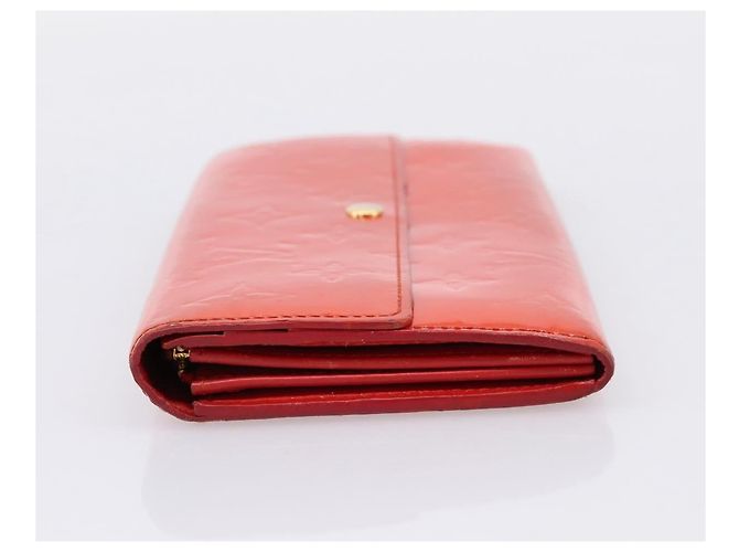 LOUIS VUITTON Vernis Portefeuille Sarah Wallet Orenge Sunset M93634 Auth BA15265 - vista 3