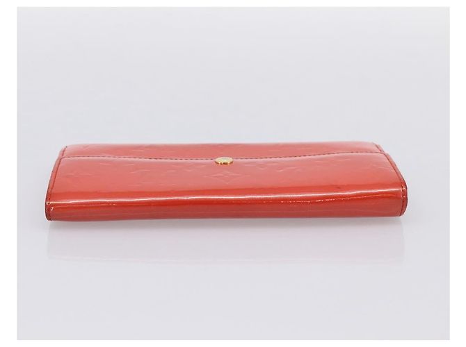 LOUIS VUITTON Vernis Portefeuille Sarah Wallet Orenge Sunset M93634 Auth BA15265 - vista 5