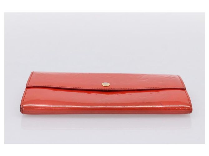 LOUIS VUITTON Vernis Portefeuille Sarah Wallet Orenge Sunset M93634 Auth BA15265 - vista 6