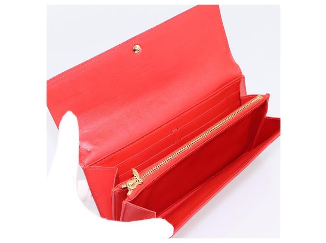 LOUIS VUITTON Vernis Portefeuille Sarah Wallet Orenge Sunset M93634 Auth BA15265 - vista 8