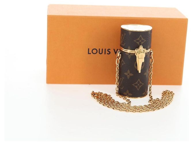 LOUIS VUITTON Monogram Lipstick Case Cosmetic Pouch MP2406 LV Auth 195512M Monogramma - vista 12