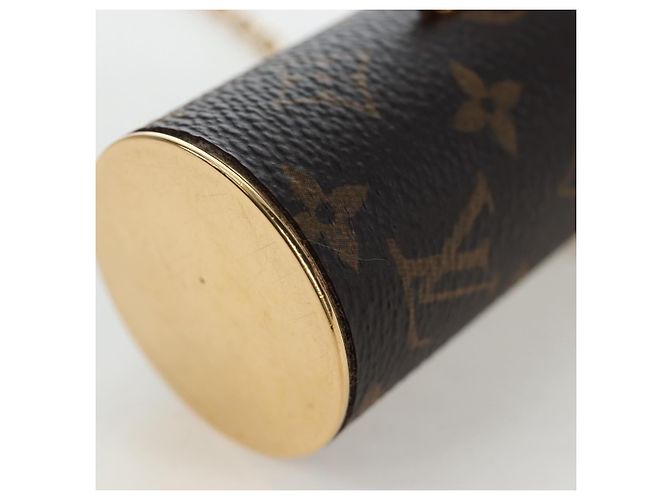 LOUIS VUITTON Monogram Lipstick Case Cosmetic Pouch MP2406 LV Auth 195512M Monogramma - vista 16