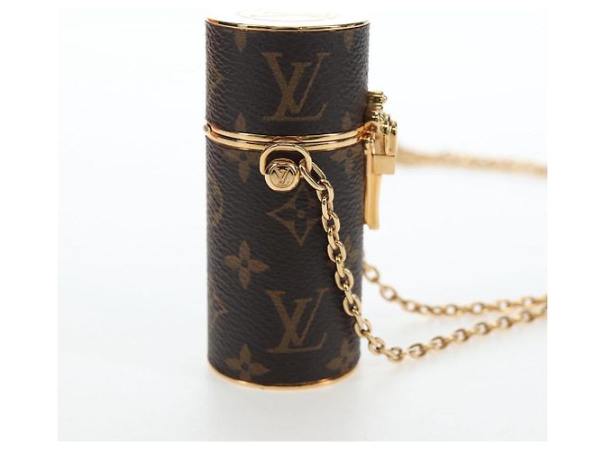 LOUIS VUITTON Monogram Lipstick Case Cosmetic Pouch MP2406 LV Auth 195512M Monogramma - vista 4