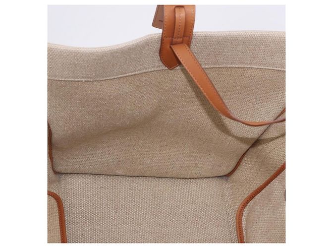 Céline Borsa a Mano CELINE Luggage Phantom Canvas Beige Gold Tone Auth 198501A - vista 18