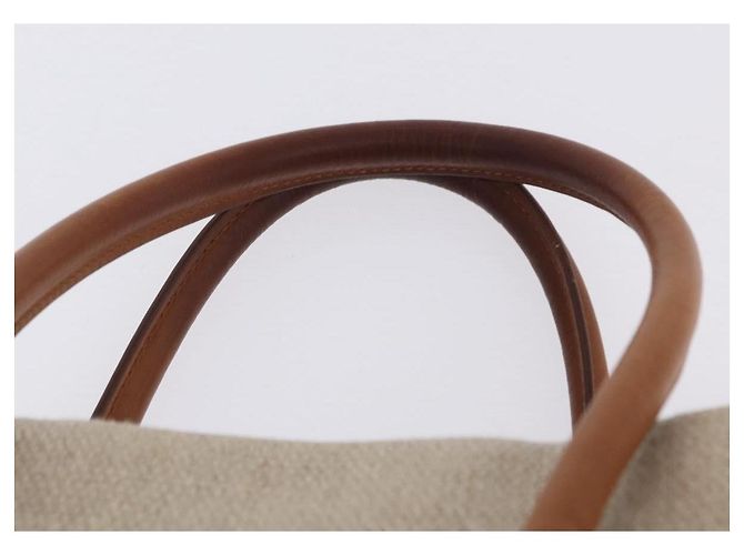 Céline Borsa a Mano CELINE Luggage Phantom Canvas Beige Gold Tone Auth 198501A - vista 9