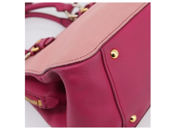 Borsa a mano Miu Miu in pelle 2way Rosa Oro Auth 197469A D'oro - vista 16