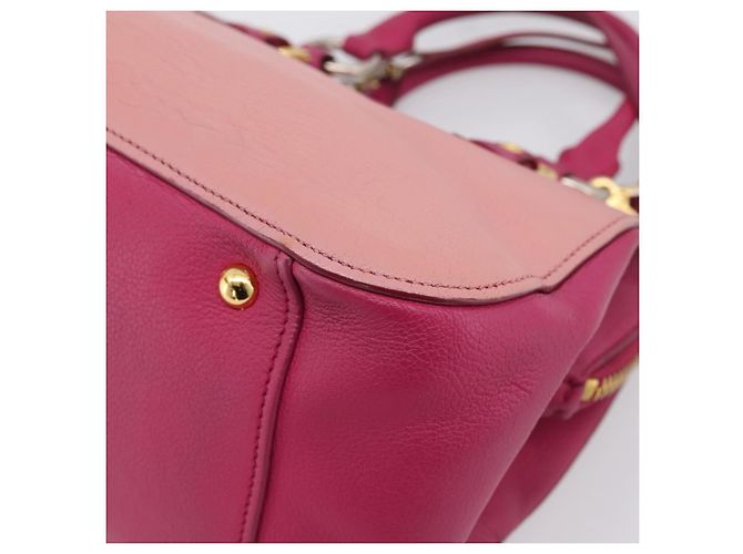Borsa a mano Miu Miu in pelle 2way Rosa Oro Auth 197469A D'oro - vista 17