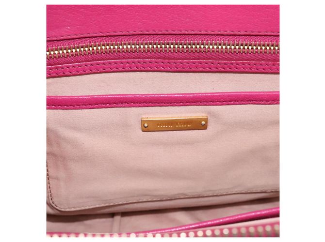 Borsa a mano Miu Miu in pelle 2way Rosa Oro Auth 197469A D'oro - vista 19