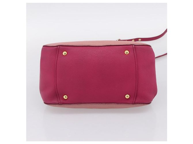 Borsa a mano Miu Miu in pelle 2way Rosa Oro Auth 197469A D'oro - vista 5