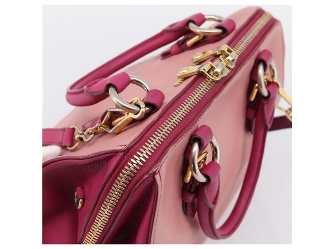 Borsa a mano Miu Miu in pelle 2way Rosa Oro Auth 197469A D'oro - vista 6