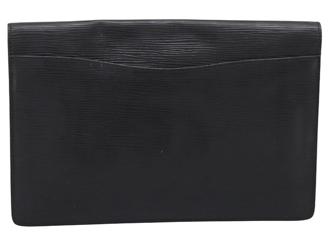 LOUIS VUITTON Epi Montaigne 27 Clutch Bag Black M52652 LV Auth ep15746 Nero - vista 2