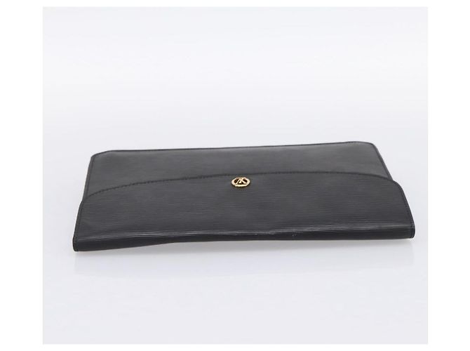 LOUIS VUITTON Epi Montaigne 27 Clutch Bag Black M52652 LV Auth ep15746 Nero - vista 5