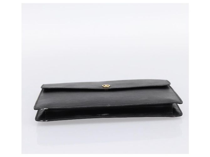 LOUIS VUITTON Epi Montaigne 27 Clutch Bag Black M52652 LV Auth ep15746 Nero - vista 6