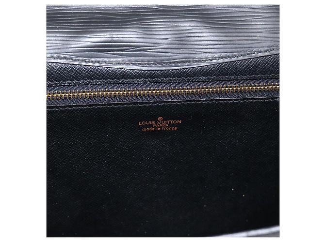LOUIS VUITTON Epi Montaigne 27 Clutch Bag Black M52652 LV Auth ep15746 Nero - vista 9